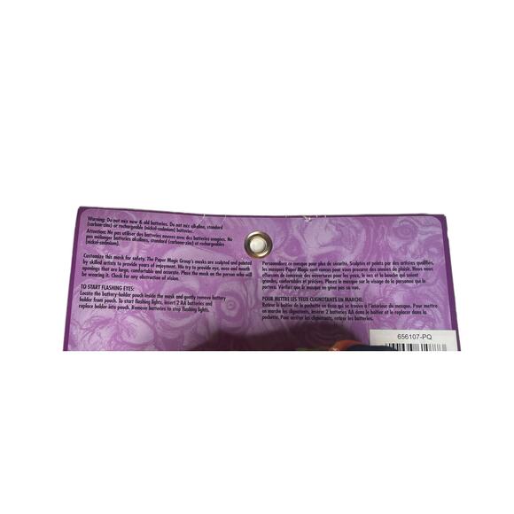 Vintage '97 Paper Magic Group Scary Jack O'Lantern Flashing Eyes Halloween Mask - Picture 7 of 8